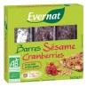 Barres Sésame Cranberries Evernat