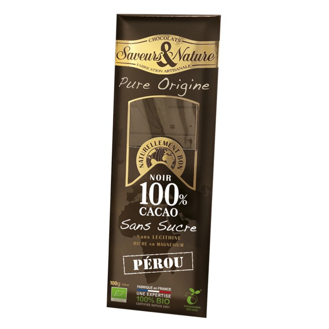 Barre protéinée chocolat noir sans sucre ajouté 35 g - B