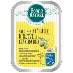 Sardines à l'Huile d'Olive et Citron Bio