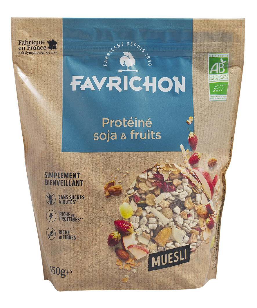 Muesli protéiné soja et fruits 450 g Joseph Favrichon