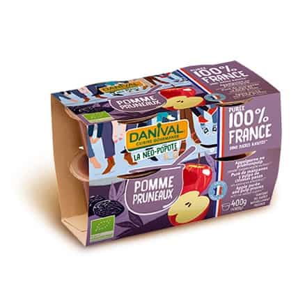 Dessert De Fruit Pomme Pruneau 4x110 G Danival