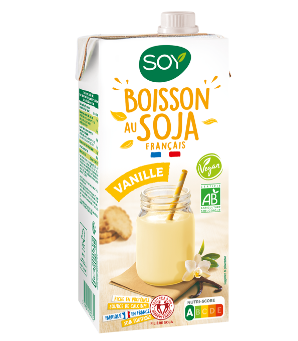 Boisson soja vanille 100% végétale 1 L Soy