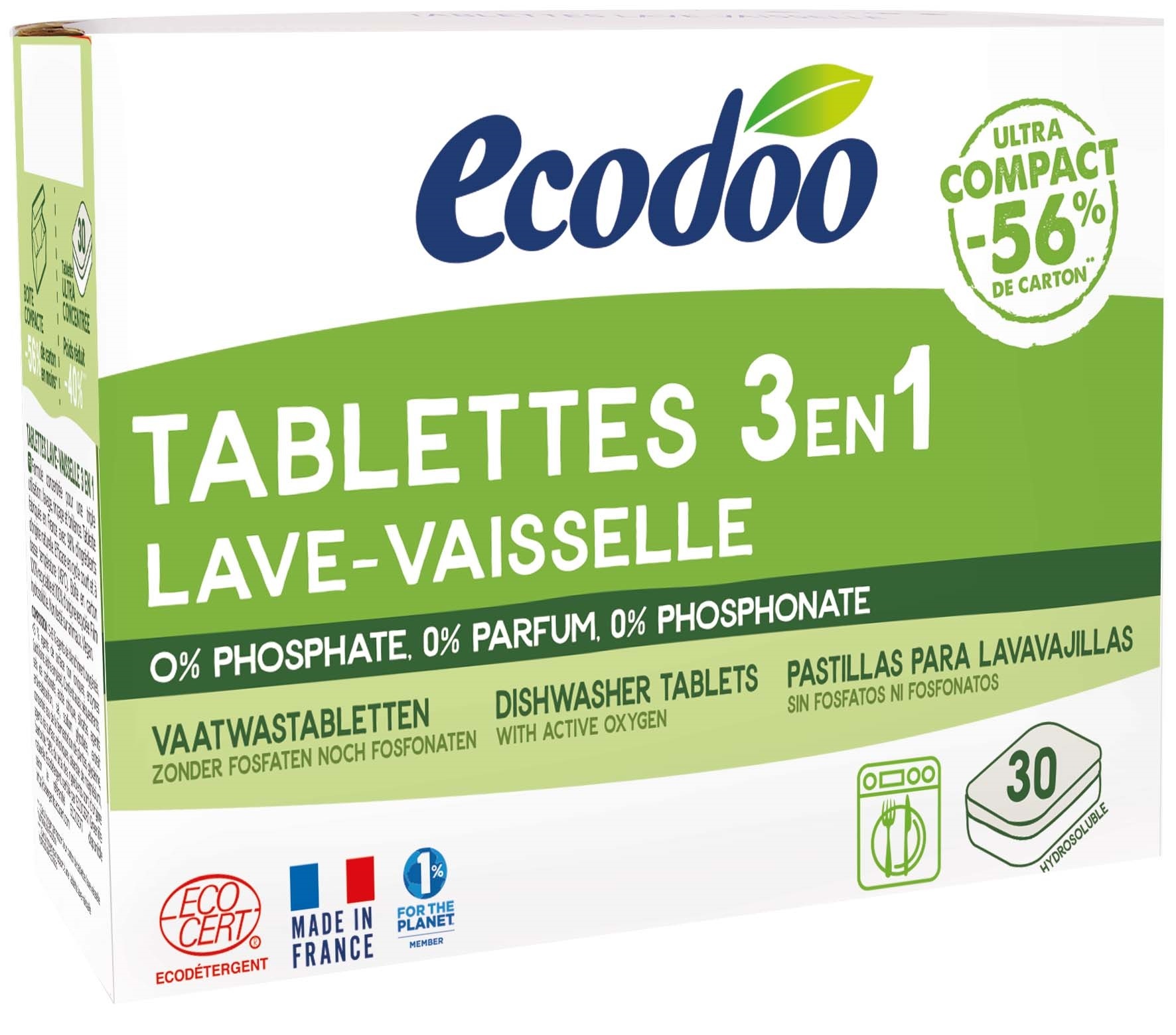 Tablettes 3 en 1 Lave Vaisselle x30 Ecodoo