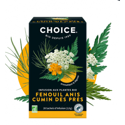 Choice Fenouil Anis Cumin des Prés Bio 