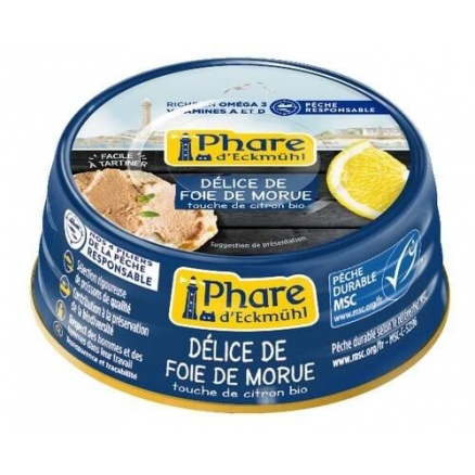 DELICE DE FOIE DE MORUE, TOUCHE DE CITRON 90G 