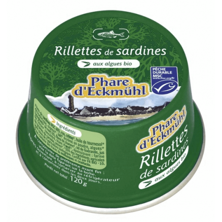 RILLETTES DE SARDINES AUX ALGUES 120G 