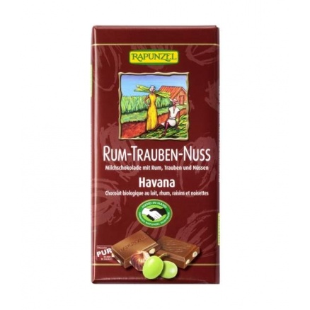 Chocolat Havana Lait Rhum Raisins Noisette100G 