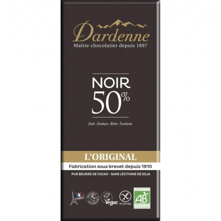 Tablette Chocolat Noir Sucre 50% Cacao S 