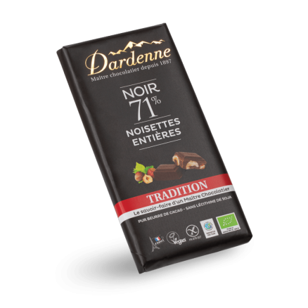 Tablette Chocolat Noir Noisettes 180G 