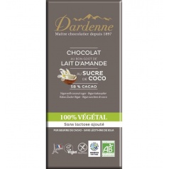 Tablette Chocolat Au Lait Au Sucre De Coco 100G Vegan 