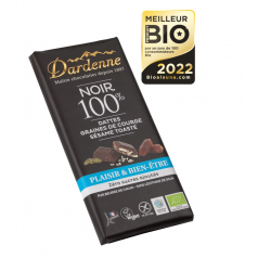 Tablette Chocolat Noir 100% Dattes Graines De Courge Sesame 100 G 
