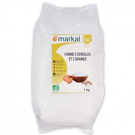 Farine 5 Cereales Et 3 Graines 1Kg 