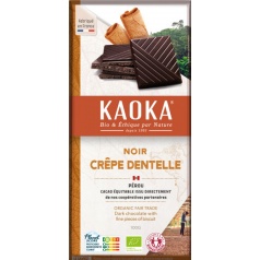 Tablette Chocolat Noir Crepes Dentelles 58% 100G 