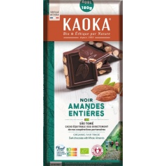 Tablette Noir Cacao Amandes 180Gr 