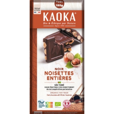 Tablettes Noir Noisettes 180Gr 