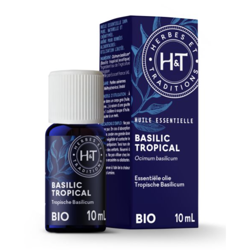 Huile Essentielle Basilic Tropical 10Ml Herbes & Traditions