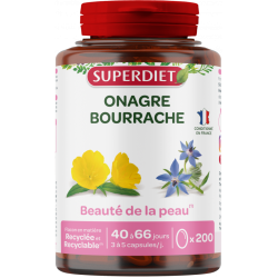 HUILES ONAGRE BOURRACHE 200 CAPS SUPER DIET