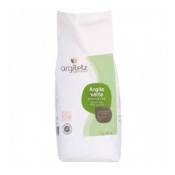 ARGILE VERTE MOULU FINE 1KG Argiletz