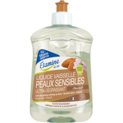 Liquide Vaisselle Ultra Degraissant Peaux Sensible Amande 500Ml Eta...