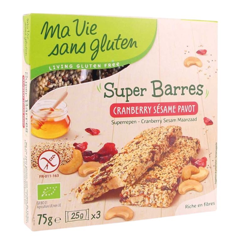 SUPER BARRE SESAME CRANBERRIE PAVOT 75G