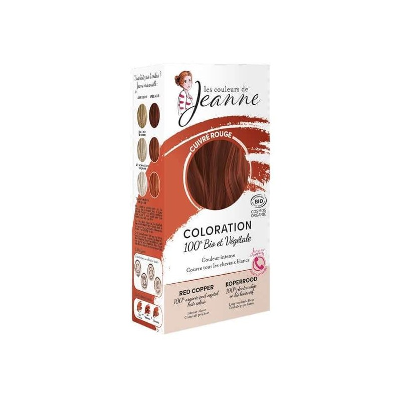 Coloration Vegetale Bio Cuivre Rouge 2X50Gr LES COULEURS DE JEANNE